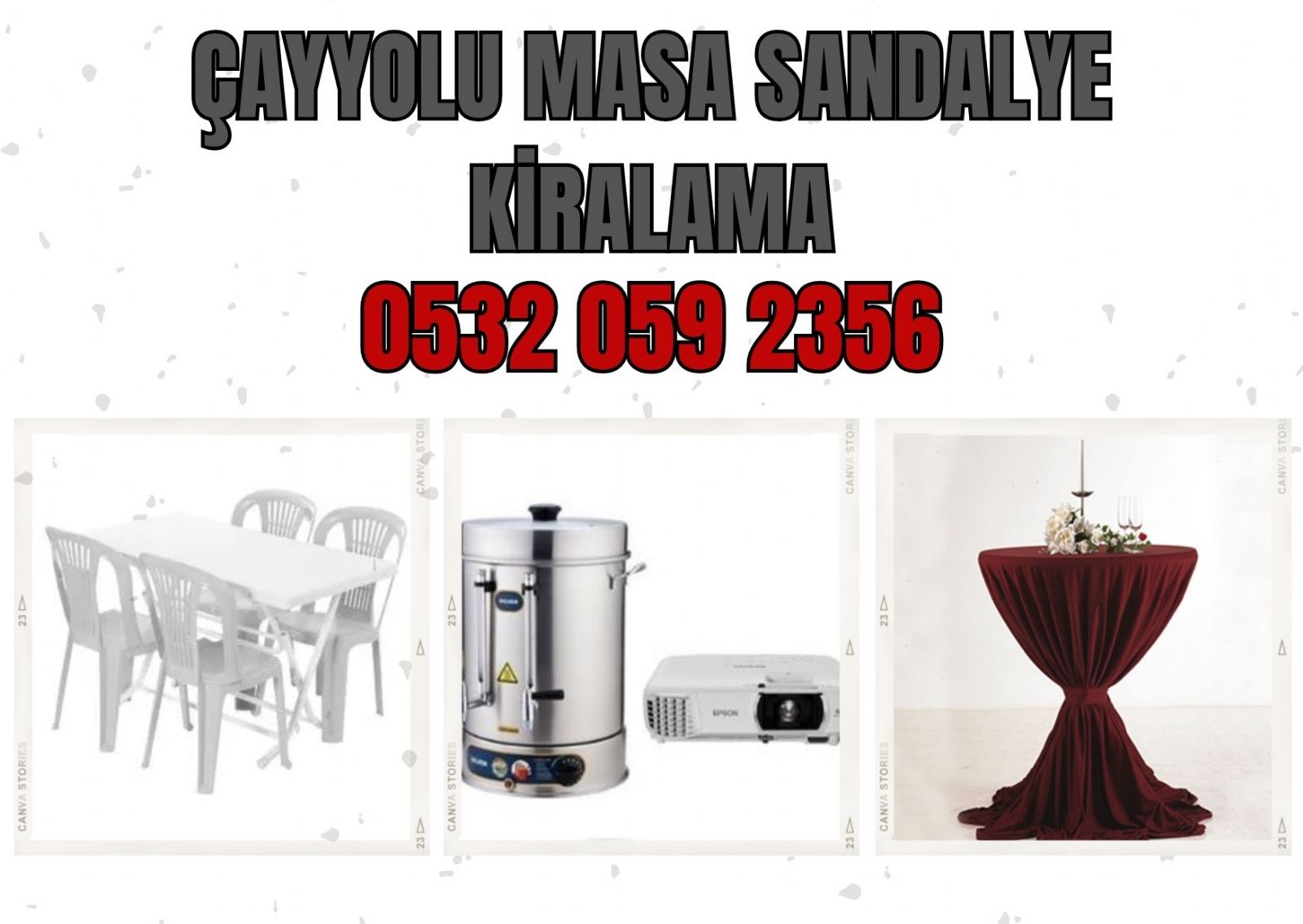 Çayyolu Masa Sandalye Kiralama